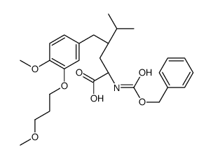 (2S,4S)-4-[[4-methoxy-3-(3-methoxypropoxy)phenyl]methyl]-5-methyl-2-(phenylmethoxycarbonylamino)hexanoic acid结构式