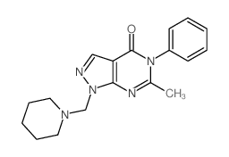 3-methyl-4-phenyl-9-(1-piperidylmethyl)-2,4,8,9-tetrazabicyclo[4.3.0]nona-2,7,10-trien-5-one Structure