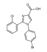 1-(4-bromophenyl)-2-(2-chlorophenyl)imidazole-4-carboxylic acid Structure