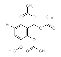 [acetyloxy-(2-acetyloxy-5-bromo-3-methoxy-phenyl)methyl] acetate Structure