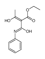 ethyl 3-hydroxy-2-(phenylcarbamoyl)but-2-enoate结构式