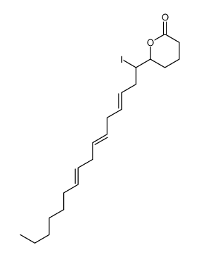 6-(1-iodohexadeca-3,6,9-trienyl)oxan-2-one Structure