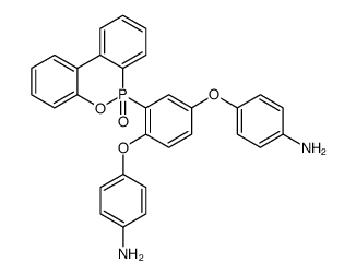 Benzenamine, 4,4'-[[2-(6-oxido-6H-dibenz[c,e][1,2]oxaphosphorin-6-yl)-1,4-phenylene]bis(oxy)]bis- Structure