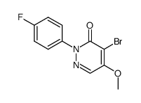 4-bromo-2-(4-fluoro-phenyl)-5-methoxy-2H-pyridazin-3-one结构式