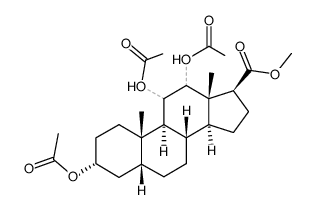 3α,11ξ,12ξ-triacetoxy-5β-androstane-17β-carboxylic acid methyl ester Structure