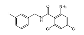 2-amino-4,6-dichloro-N-(3-iodo-benzyl)-benzamide结构式