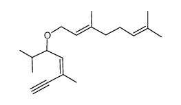 (E)-1-((Z)-1-isopropyl-3-methyl-pent-2-en-4-ynyloxy)-3,7-dimethyl-octa-2,6-diene结构式