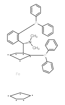 Taniaphos SL-T001-1,(2S)-1-[(R)-(Dimethylamino)[2-(diphenylphosphino)phenyl]methyl]-2-(diphenylphosphino)ferrocene (acc to CAS) Structure
