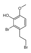 2-bromo-3-(2-bromoethyl)-6-methoxyphenol结构式