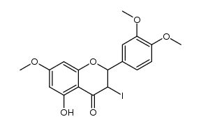 2-(3,4-dimethoxy-phenyl)-5-hydroxy-3-iodo-7-methoxy-chroman-4-one Structure