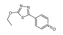2-ethoxy-5-(1-oxidopyridin-1-ium-4-yl)-1,3,4-thiadiazole结构式