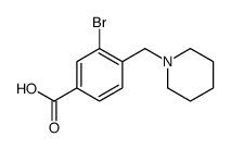 3-溴-4-(哌啶-1-甲基)苯甲酸结构式