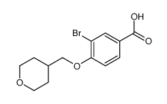 3-溴-4-((四氢-2H-吡喃-4-基)甲氧基)苯甲酸结构式