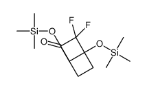 3,3-difluoro-1,4-bis(trimethylsilyloxy)bicyclo[2.2.0]hexan-2-one结构式