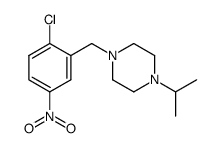 1-(2-chloro-5-nitro-benzyl)-4-isopropyl piperazine Structure