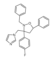 (3S,5S)-2-benzyl-3-(4-fluorophenyl)-3-(imidazol-1-ylmethyl)-5-phenyl-1,2-oxazolidine结构式