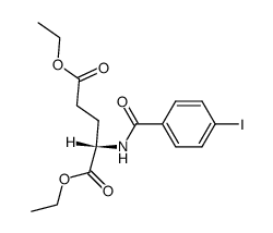 4-iodobenzoyl-L-glutamic acid diethyl ester Structure