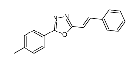 5-[(E)-2-phenylvinyl]-2-(4-tolyl)-1,3,4-oxadiazole Structure