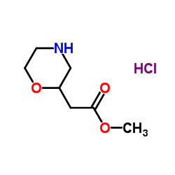 Methyl 2-(morpholin-2-yl)acetate hydrochloride structure