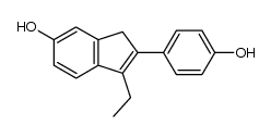 3-ethyl-2-(4-hydroxy-phenyl)-inden-6-ol Structure