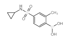 (4-(N-环丙基氨磺酰基)-2-甲基苯基)硼酸结构式