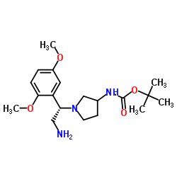 (S)-3-N-BOC-AMINO-1-[2-AMINO-1-(2,5-DIMETHOXY-PHENYL)-ETHYL]-PYRROLIDINE structure
