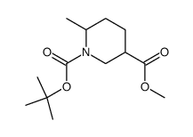 1-BOC-6-甲基-哌啶-3-羧酸结构式