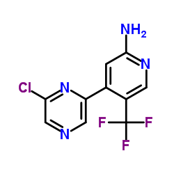 4-(6-Chloro-2-pyrazinyl)-5-(trifluoromethyl)-2-pyridinamine Structure