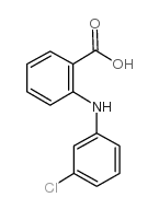 N-(3-氯苯基)邻氨基苯甲酸结构式