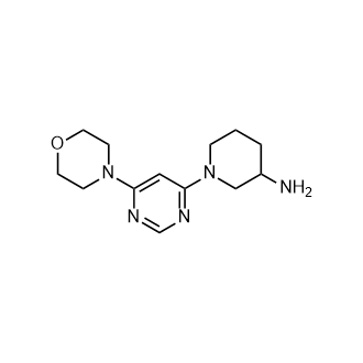 1-[6-(吗啉-4-基)嘧啶-4-基]哌啶-3-胺结构式