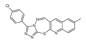 3-(4-Chlorophenyl)-9-methyl-1,2,4-triazolo(3',4':2,3)(1,3,4)thiadiazepino(7,6-b)quinoline Structure