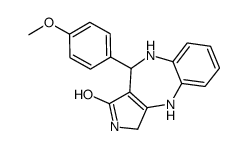 4-(4-methoxyphenyl)-2,4,5,10-tetrahydro-1H-pyrrolo[3,4-c][1,5]benzodiazepin-3-one Structure