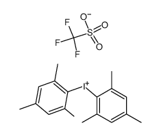 二(2,4,6-三甲基苯基)碘嗡三氟甲磺酸盐结构式