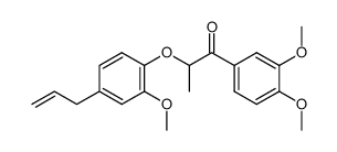 1-(3',4'-dimethoxyphenyl)-2-(2"-methoxy-4"-allyl-phenoxy)propan-1-one结构式