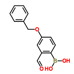 4-Benzyloxy-2-formylphenylboronic acid Structure