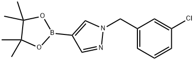 1-[(3-chlorophenyl)methyl]-4-(4,4,5,5-tetramethyl-1,3,2-dioxaborolan-2-yl)pyrazole Structure