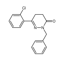 2-benzyl-6-(2-chlorophenyl)-4,5-dihydropyridazin-3(2H)-one Structure
