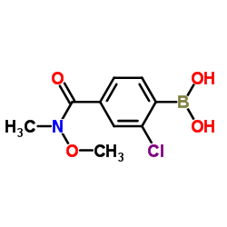 4-(N,O-Dimethylhydroxylaminocarbonyl)-2-chlorophenylboronic acid Structure