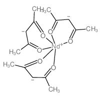 Neodymium,tris(2,4-pentanedionato-kO2,kO4)-, (OC-6-11)- Structure