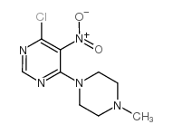 4-chloro-6-(4-methylpiperazin-1-yl)-5-nitropyrimidine Structure