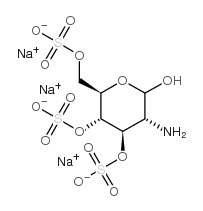 D-氨基葡萄糖-3,4,6-三硫酸盐结构式