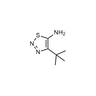 4-(叔丁基)-1,2,3-噻二唑-5-胺结构式