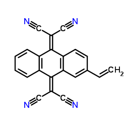 2,2'-(2-乙烯基蒽-9,10-二亚基)二丙二腈结构式