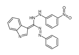1-[indol-3-ylidene(phenyldiazenyl)methyl]-2-(3-nitrophenyl)hydrazine结构式