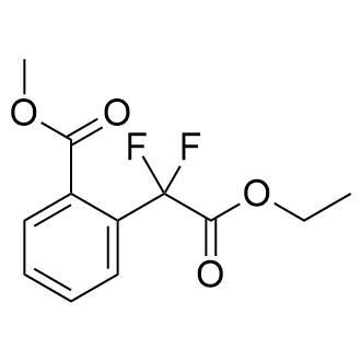 2-(2-乙氧基-1,1-二氟-2-氧乙基)苯甲酸甲酯结构式