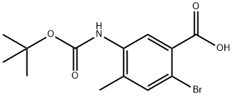 2-Bromo-4-methyl-5-[(2-methylpropan-2-yl)oxycarbonylamino]benzoic acid Structure