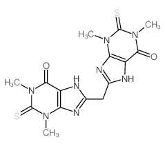 Theophylline, 8,8-methylenebis(2-thio-结构式