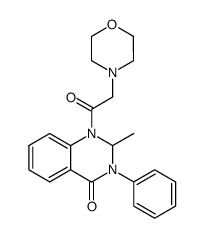 2-methyl-1-(morpholin-4-yl-acetyl)-3-phenyl-2,3-dihydro-1H-quinazolin-4-one结构式