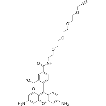 Carboxyrhodamine 110-PEG4-alkyne Structure