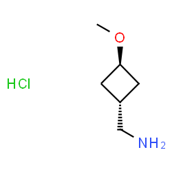 trans-3-methoxycyclobutane-1-methamine hydrochloride Structure
